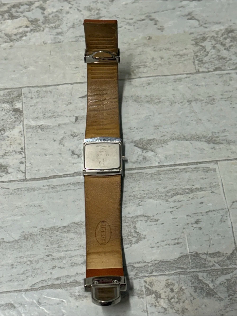 Fossil F2 Womens Watch Tan Leather All Stainless Steel  ES-9849
